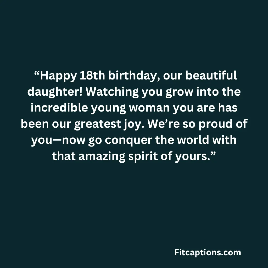 "18th Birthday Messages for Daughter From Parents"