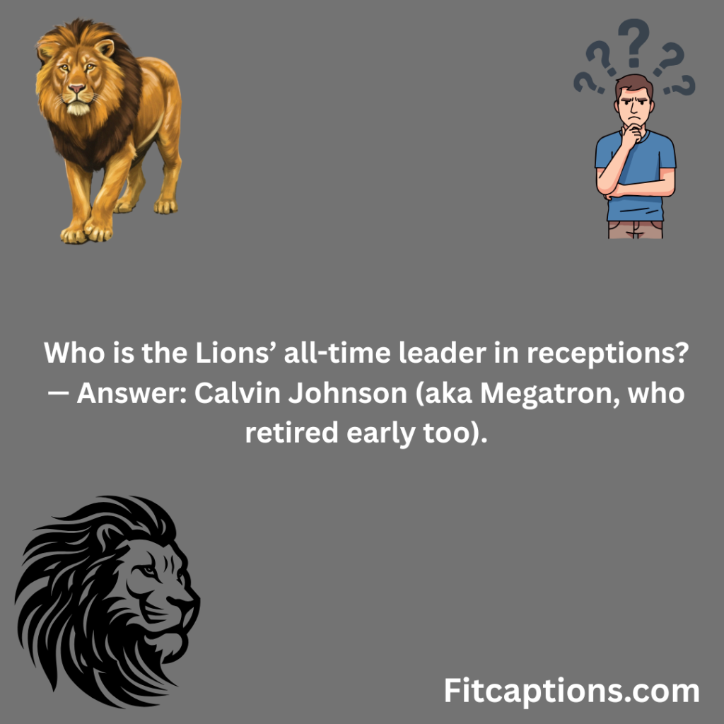 "Detroit Lions Trivia Questions And Answers'