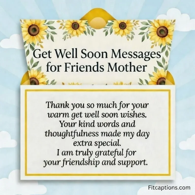 "Get Well Soon Massages for Friends Mother"