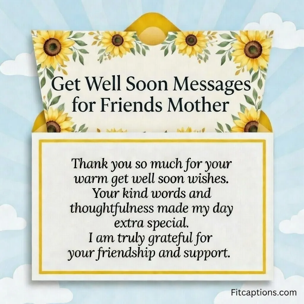 "Get Well Soon Massages for Friends Mother"
