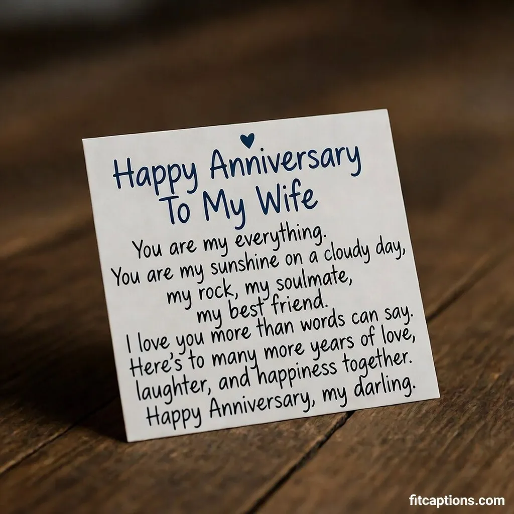 'Happy Anniversary Greeting Messages To My Wife"