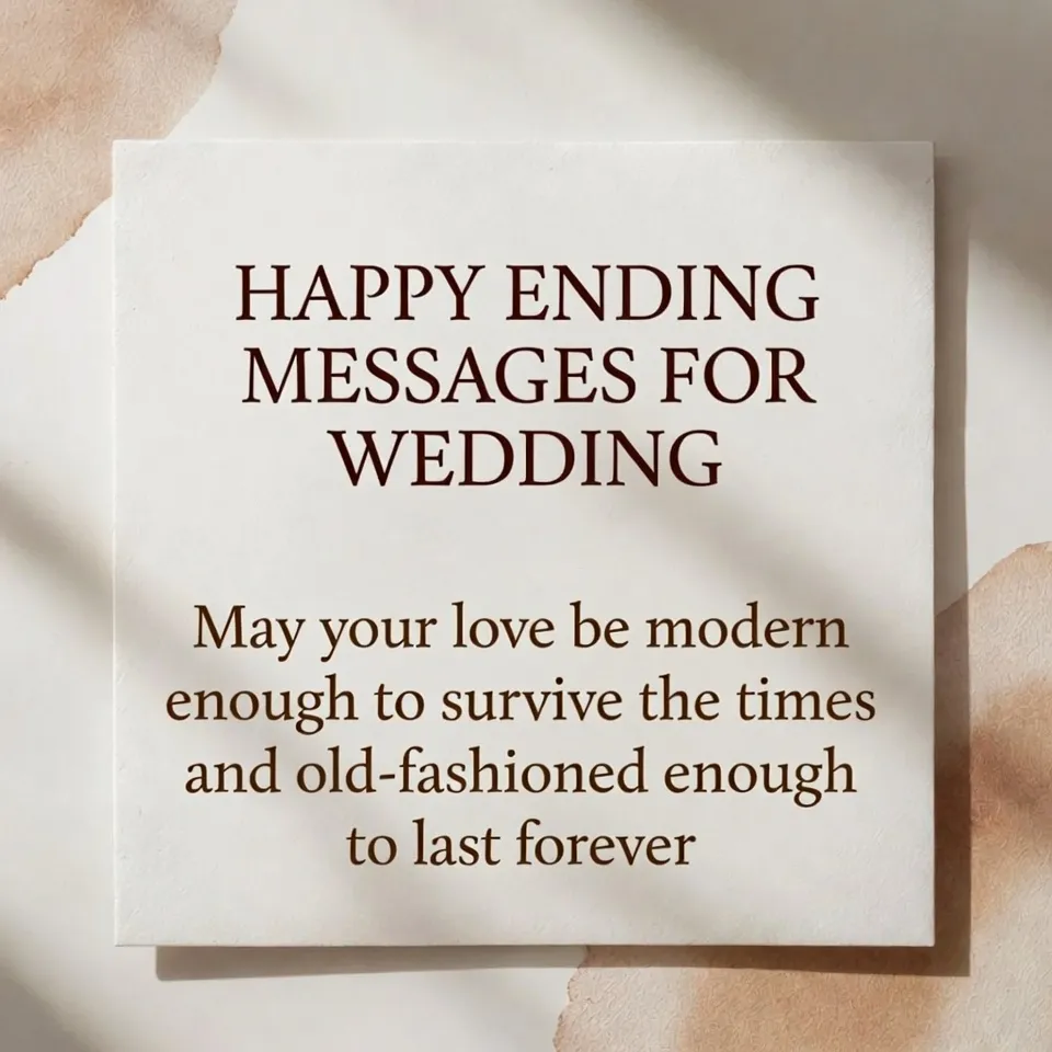 "Happy Ending Messages for Wedding"