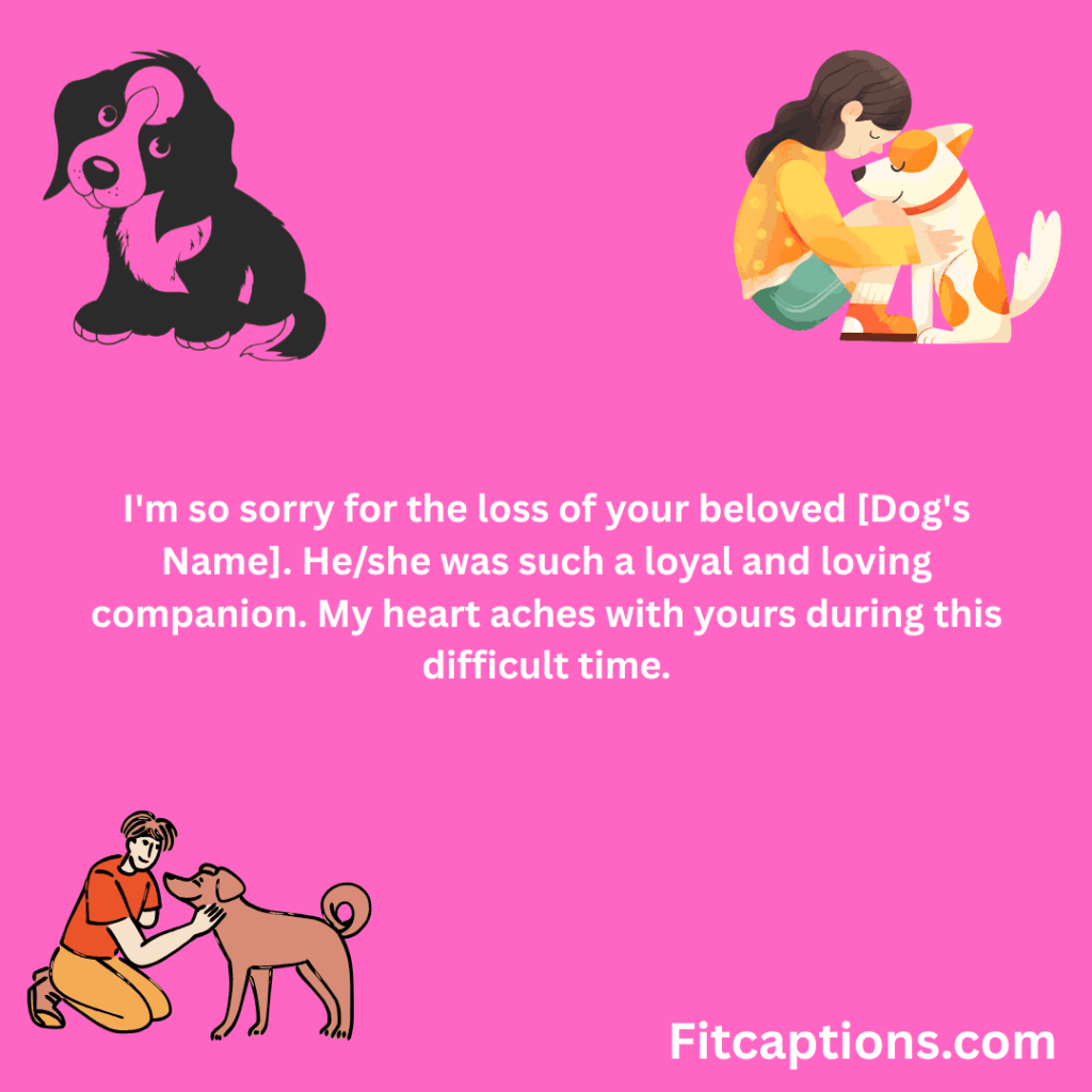 "Pet Sympathy Messages For Dog"