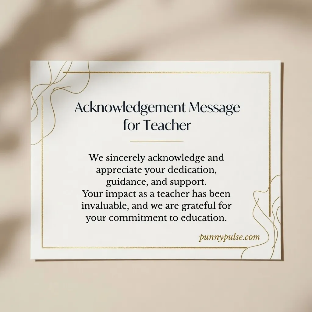"Teacher Appreciation Message From Student"