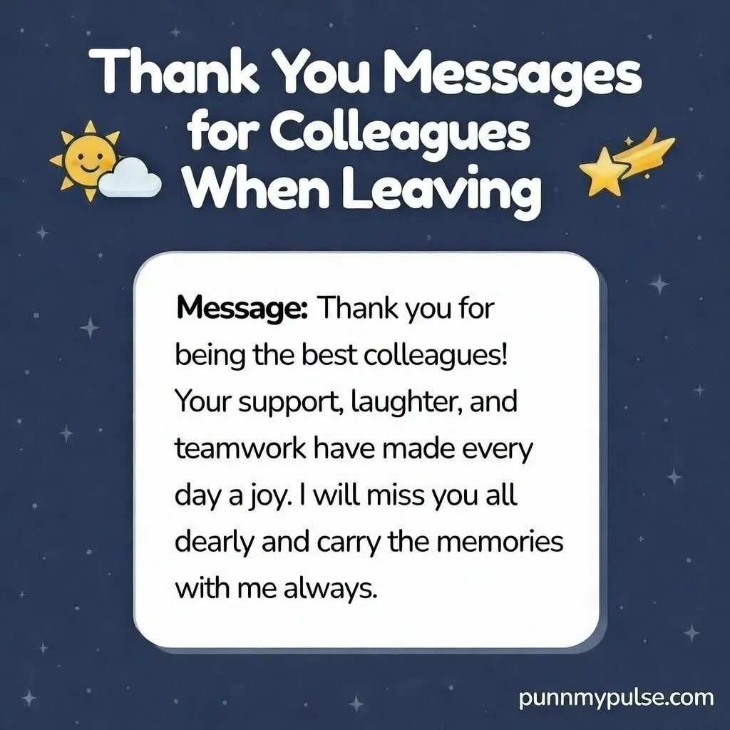 "Thank You Messages for Colleagues When Leaving"