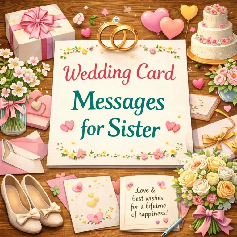 "Wedding Card Messages for Sister"