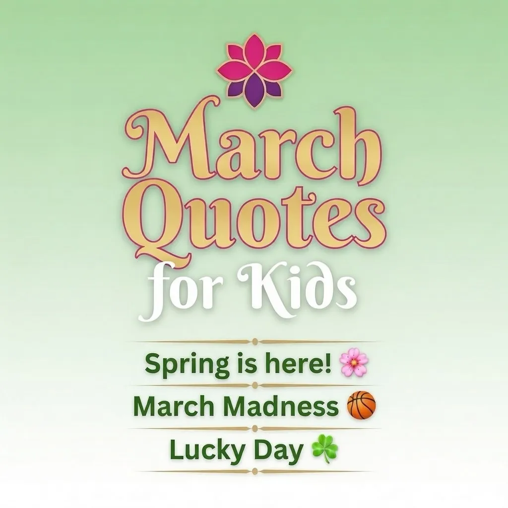 "March Quotes for Kids"