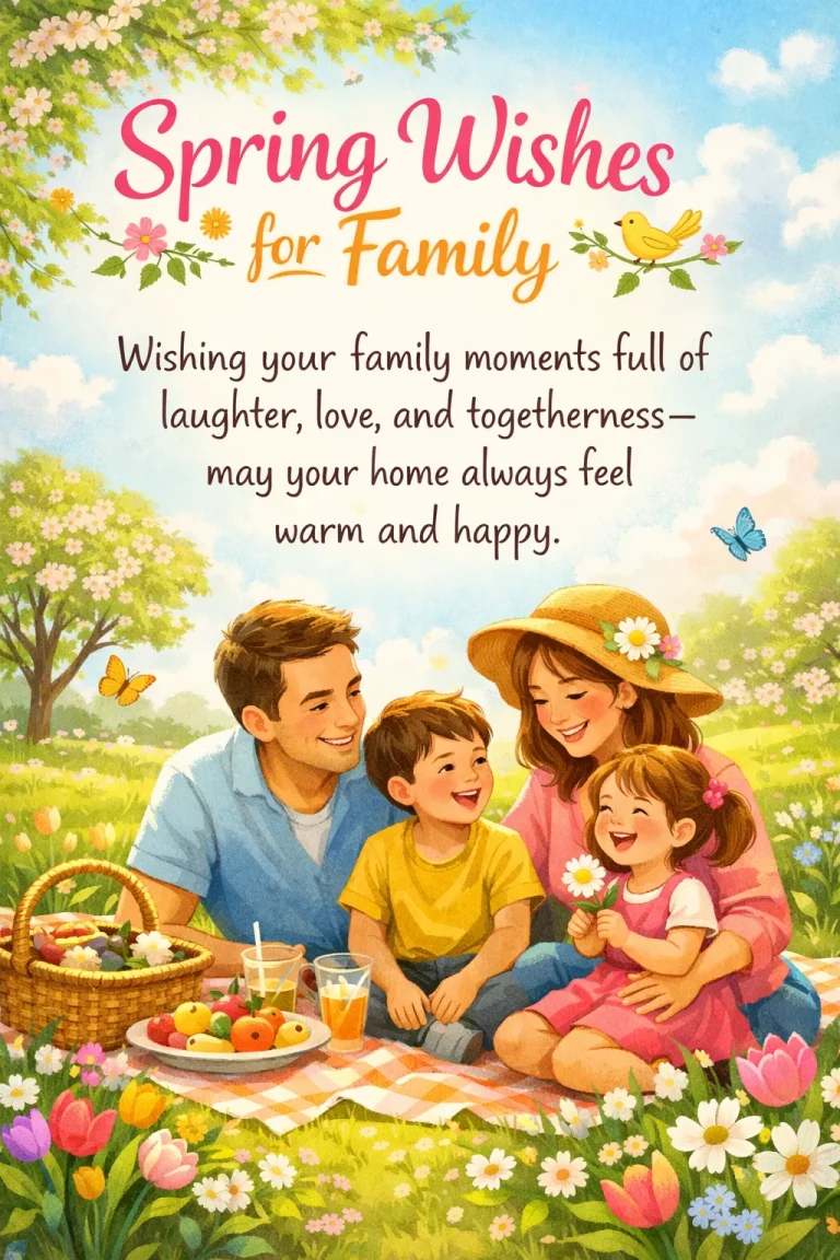 "Spring Wishes for Family"