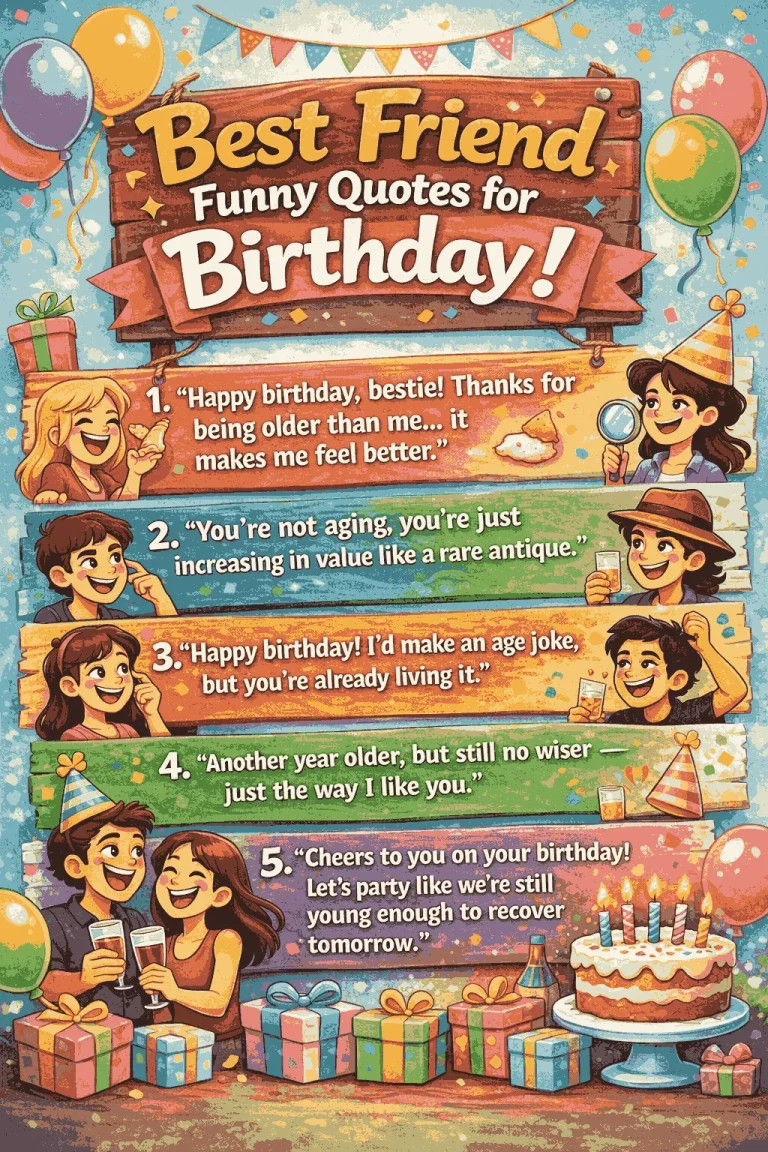 " Funny best Friend quotes for Birthday"