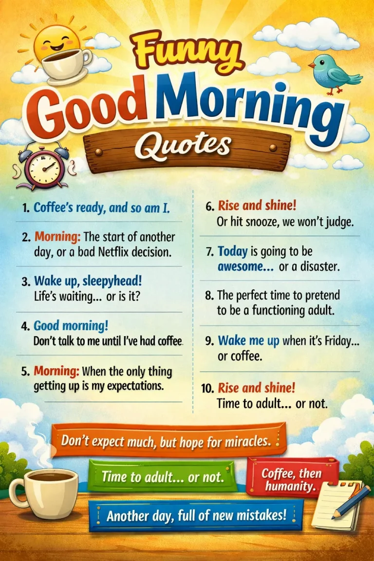 "Funny Good Morning Quotes"