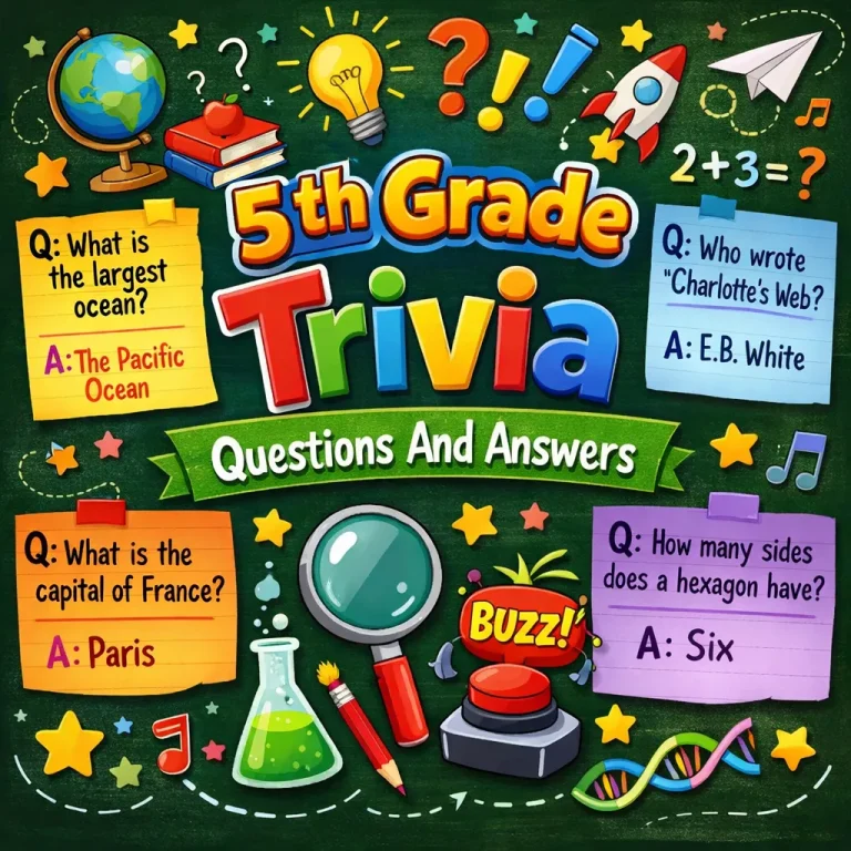 "5th Grade Trivia Questions And Answers"