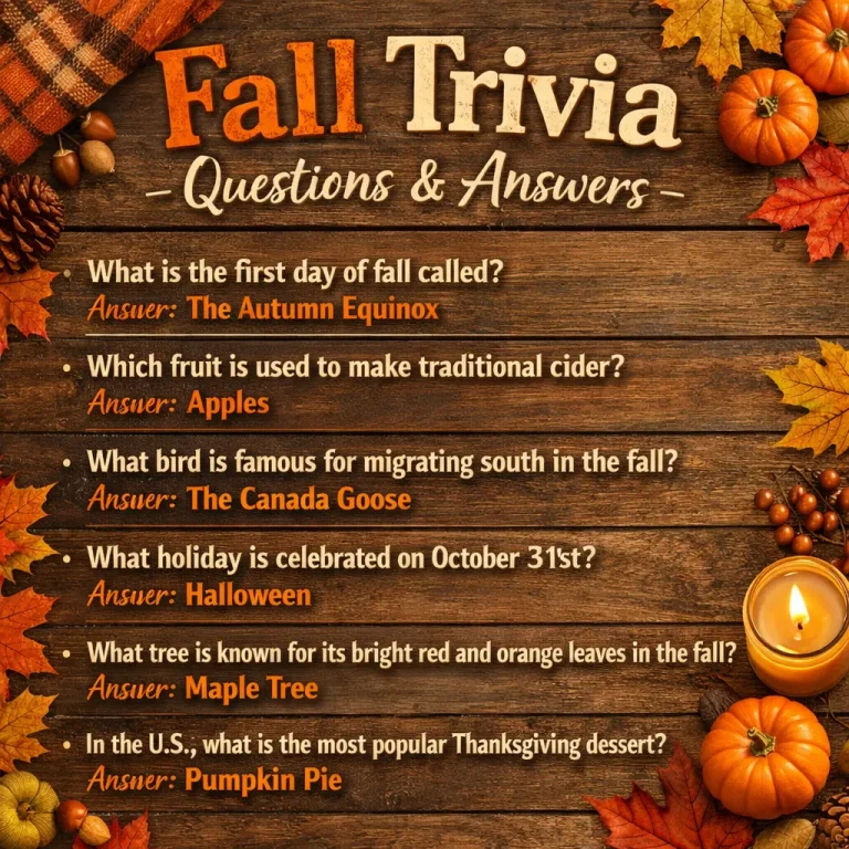 Fall Trivia Questions And Answers
