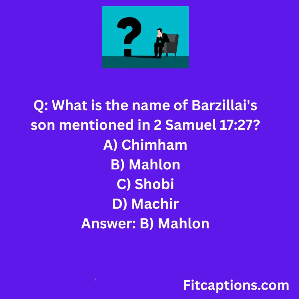 Hardest Bible Trivia Questions And Answers 1