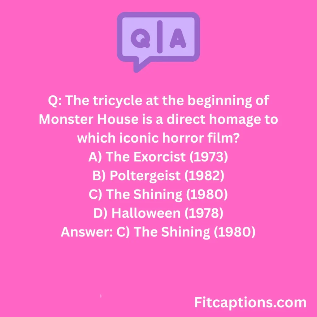 Monster House 2006 trivia questions and answers