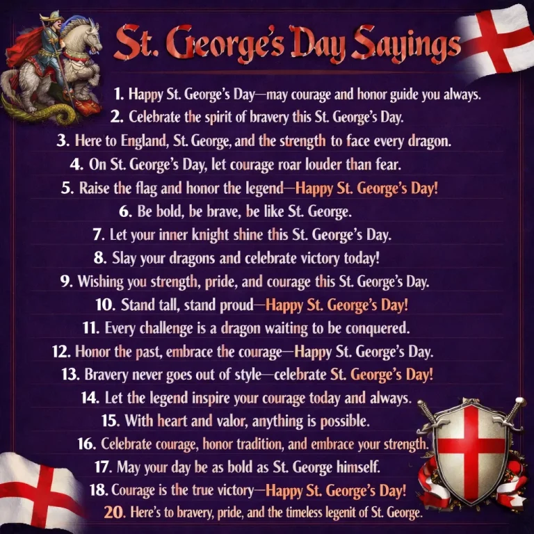 "Legendary St. George’s Day Sayings"