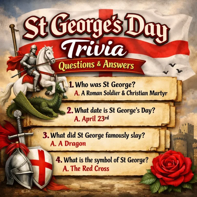 St Georges Day trivia questions and answers