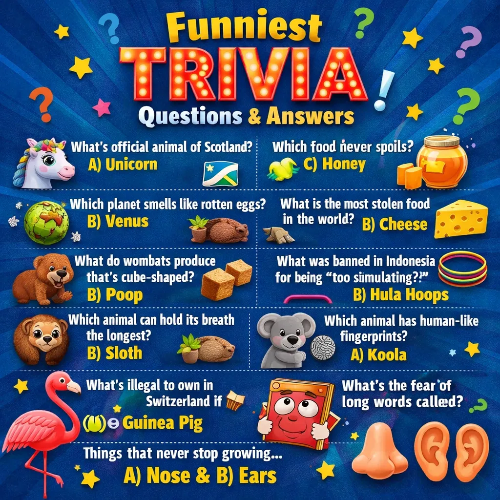 "Funniest Trivia Questions And Answers"