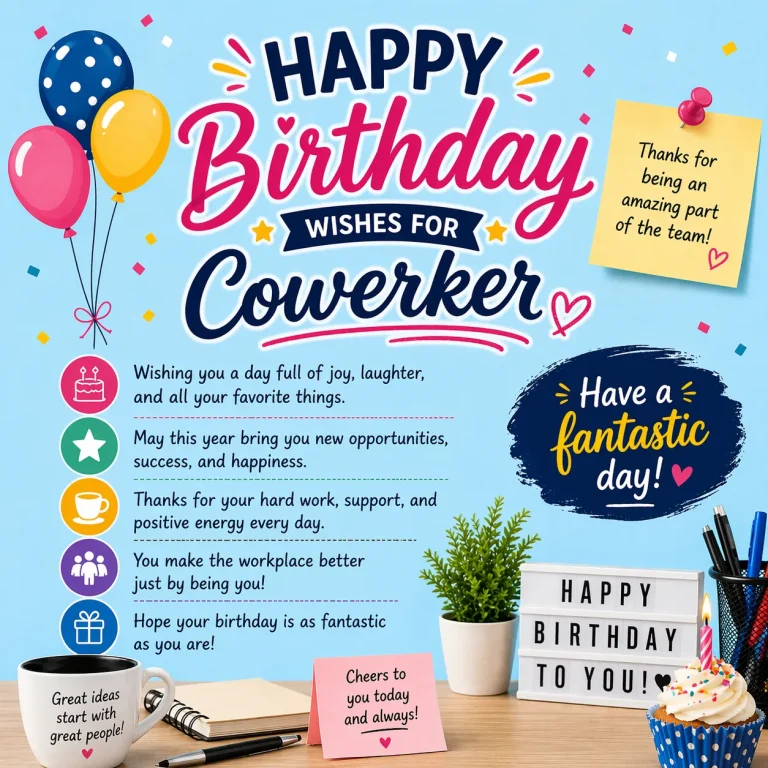 "Happy Birthday Wishes for Coworker "