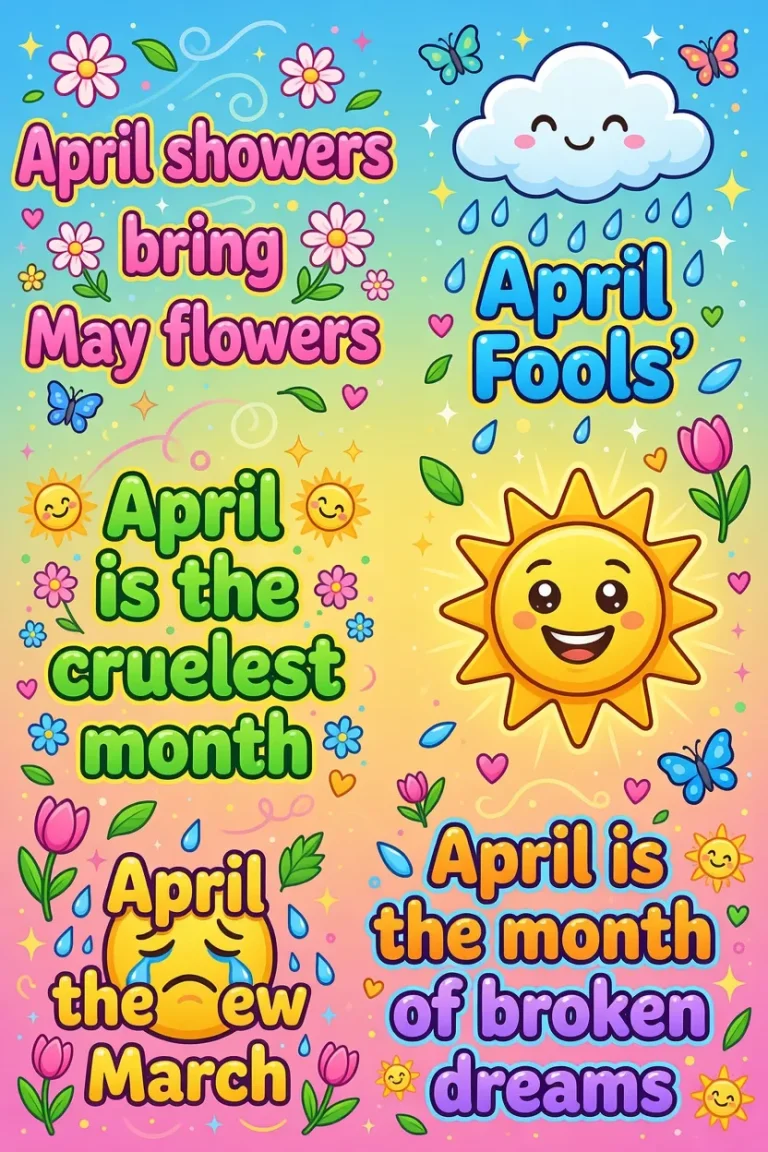 "Short Humorous April Sayings"