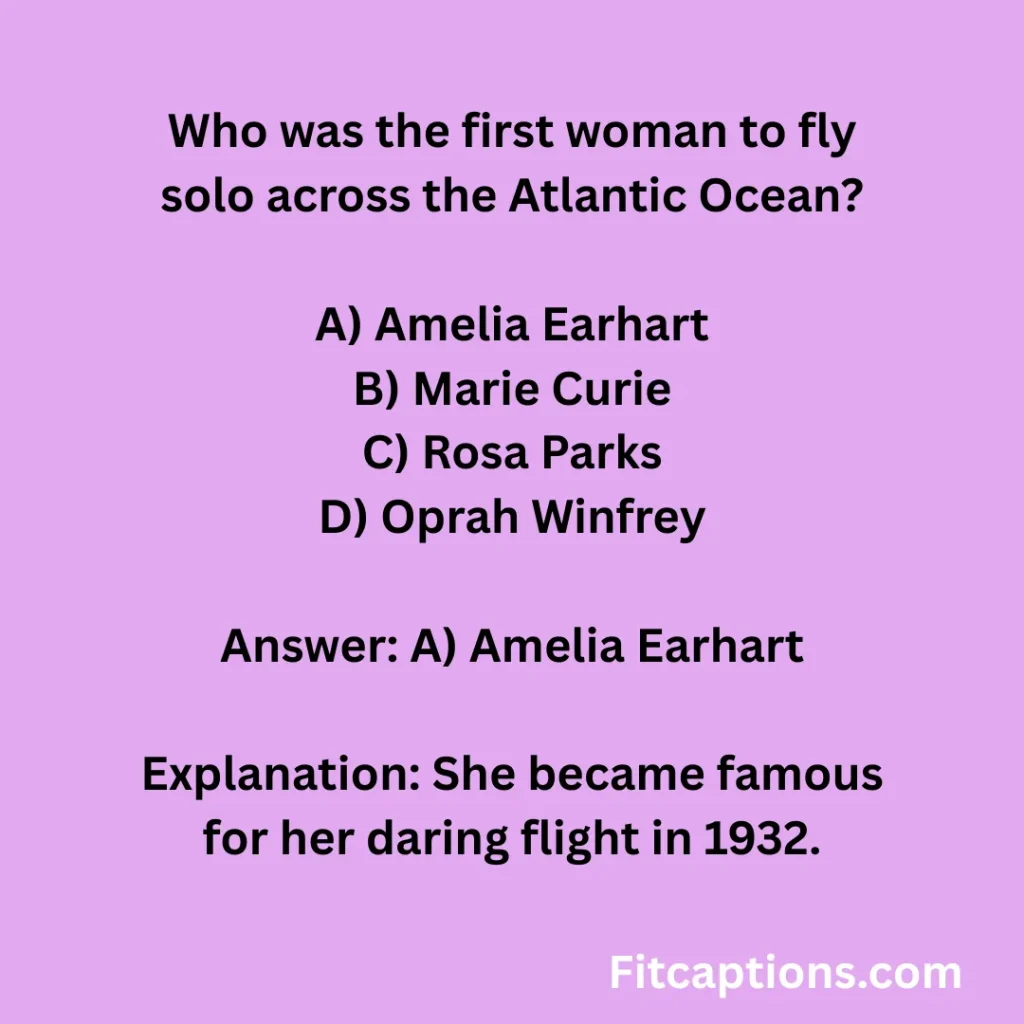 Extra Ordinary Women Quiz Questions and Answers