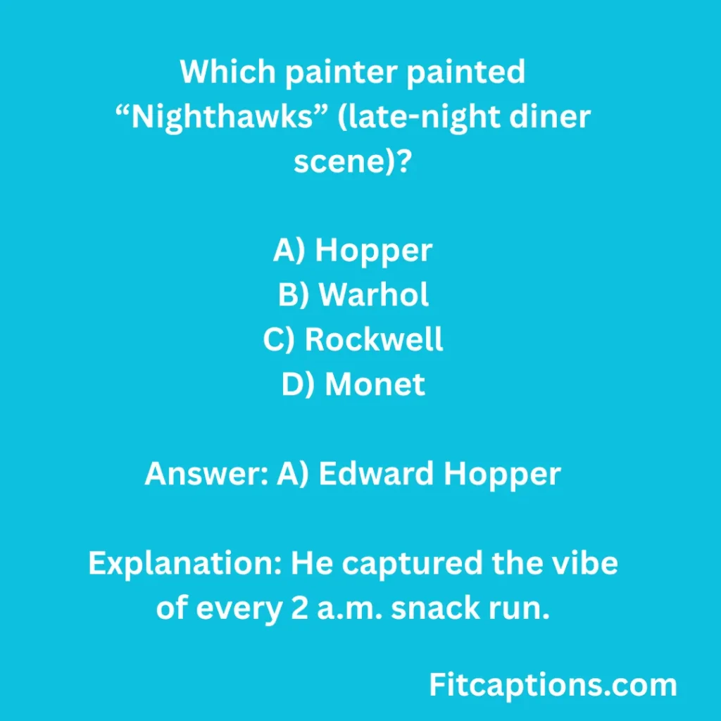 Famous Painters Quiz Questions And Answers 2