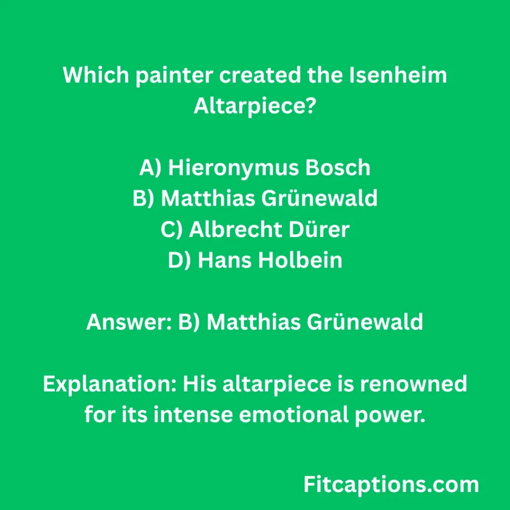 Famous Painters Quiz Questions And Answers 3
