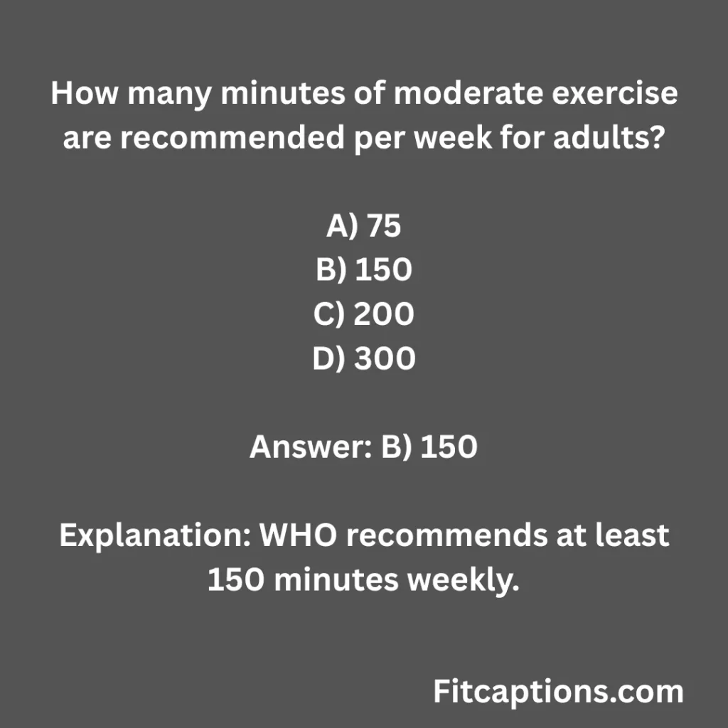 "Fitness Quiz Questions and Answers"