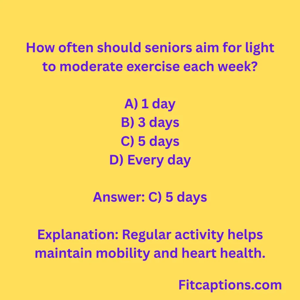 "Fitness Quiz Questions and Answers"
