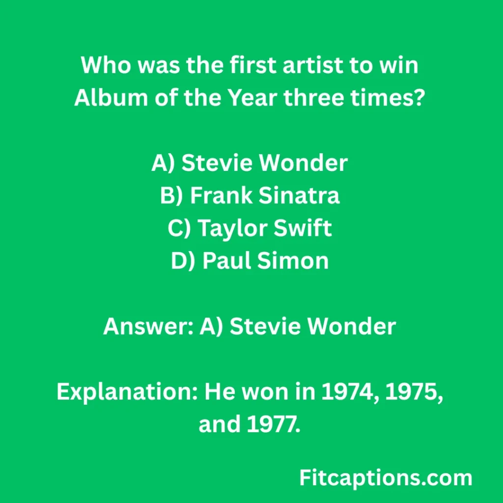 "Grammy Awards Quiz Questions and Answers"