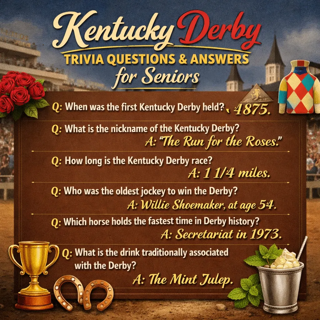 "Kentucky Derby Trivia Questions And Answers"