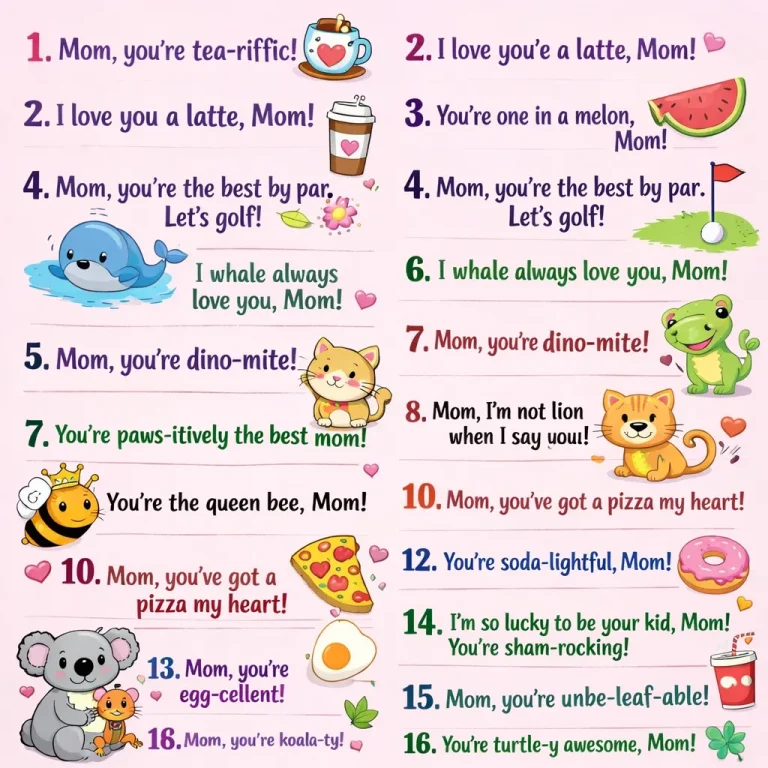 "Mother’s Day Puns One-Liners"
