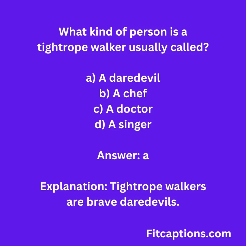 "Tightrope Trivia Questions And Answers" 
