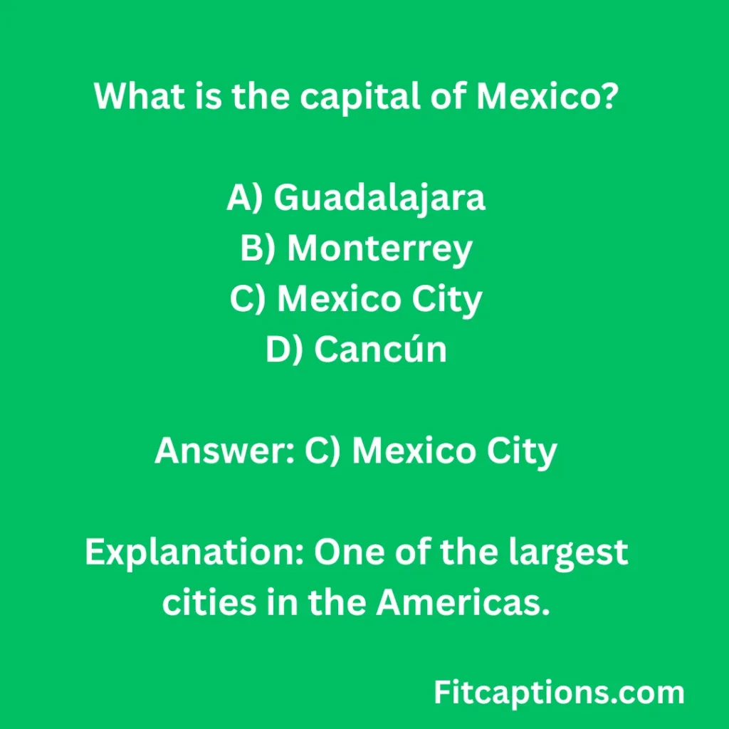 "World Capitals Quiz Questions And Answers "