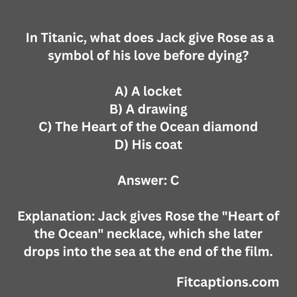 "Heartbreak Films Quiz Questions and Answers"