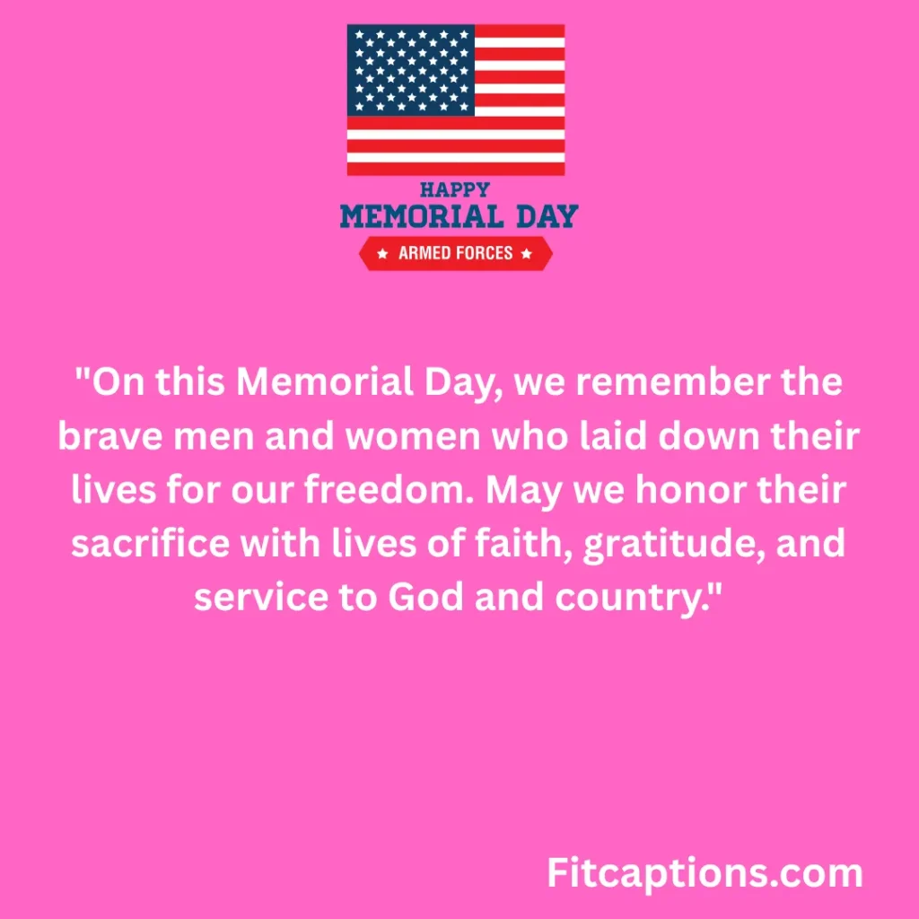 "Memorial Day Messages for Church"