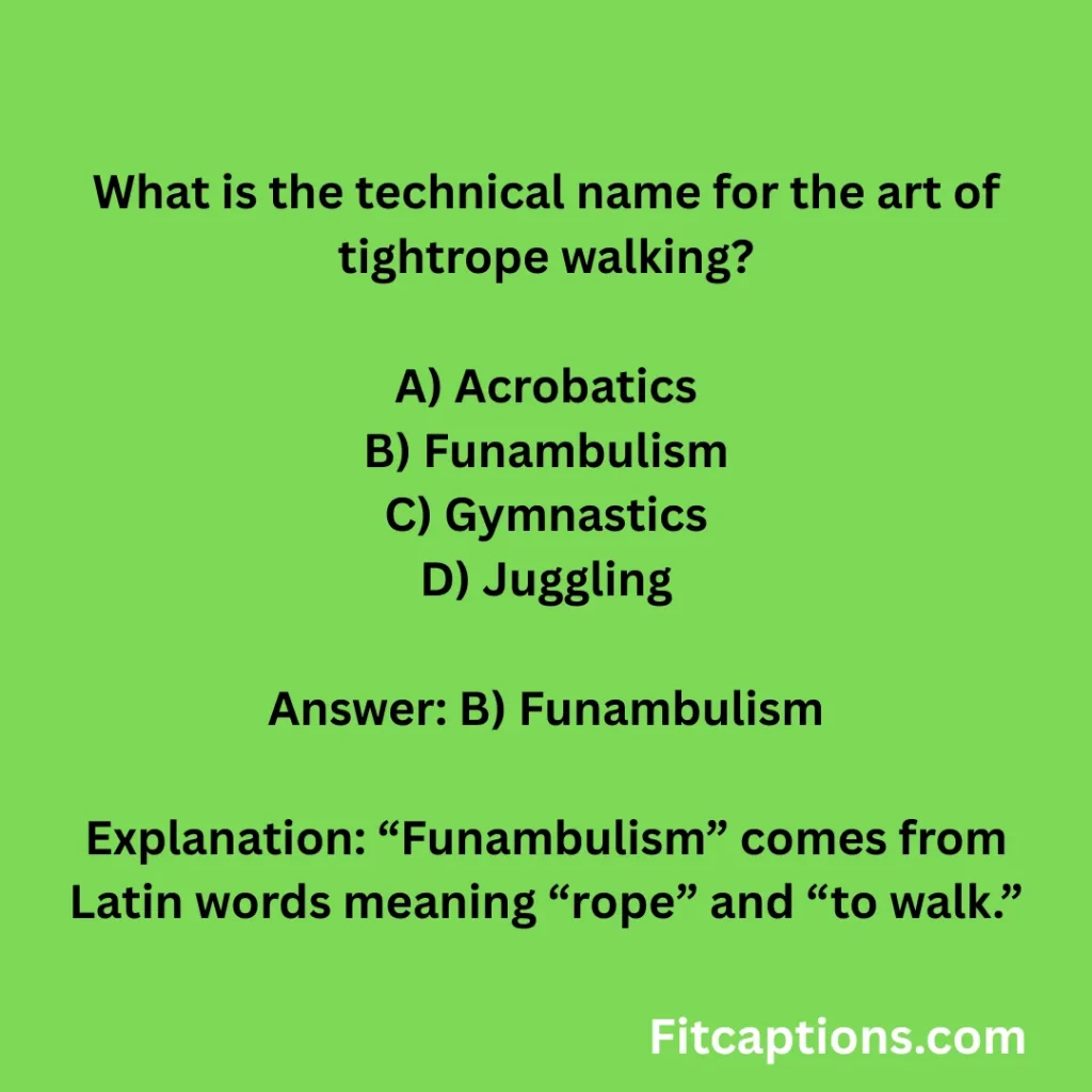 "Tightrope Trivia Questions And Answers" 