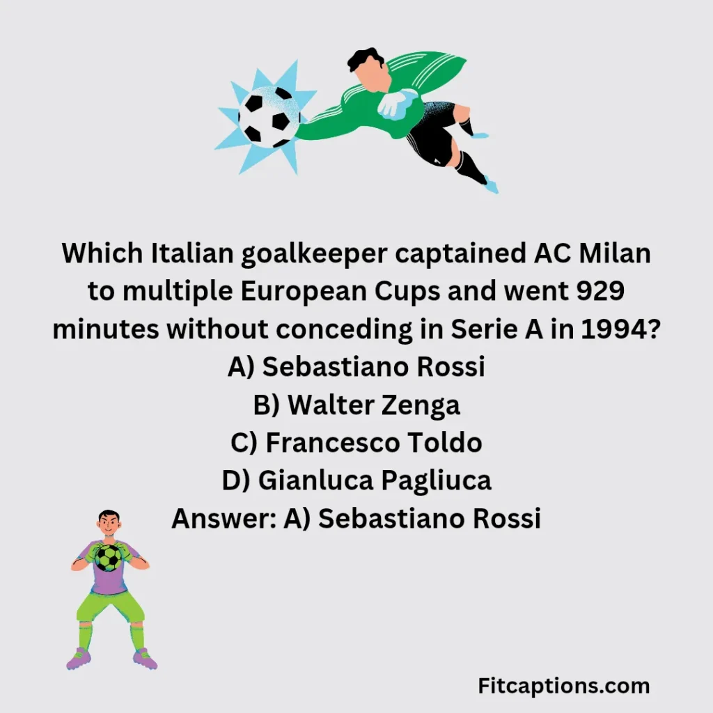 "Greatest Goalkeepers Quiz Questions and Answers"
