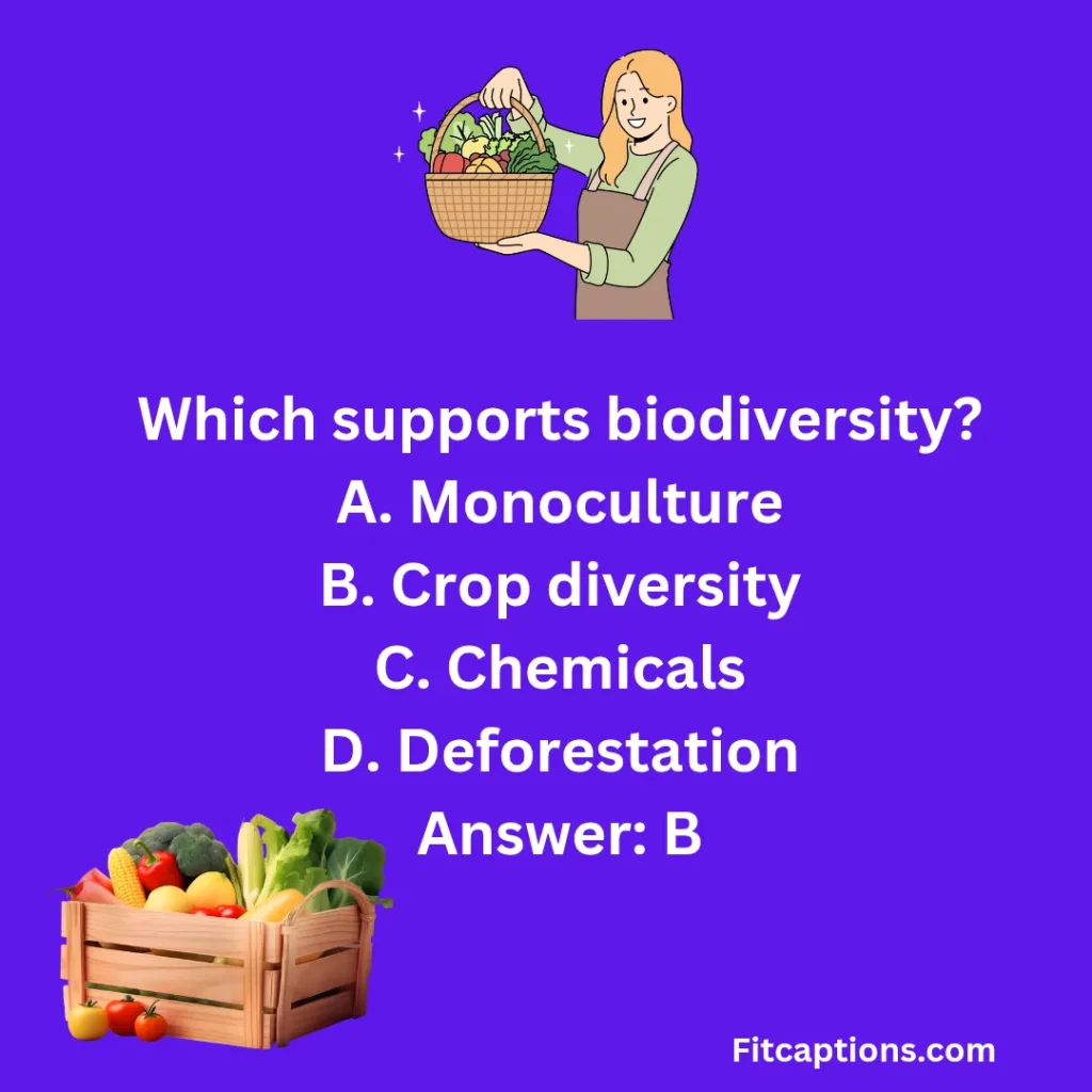 "Sustainable Food Trivia Questions and Answers "