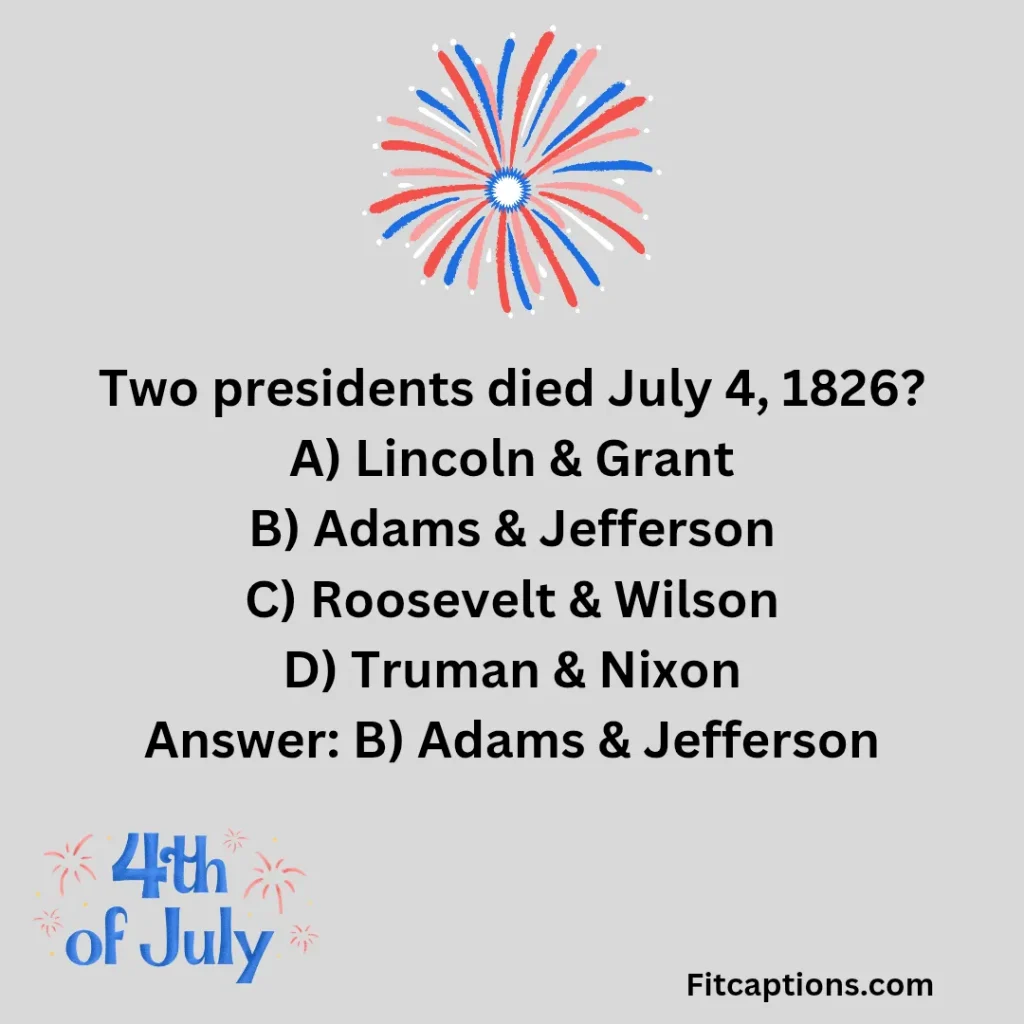 "4th of July Trivia Questions and Answers"