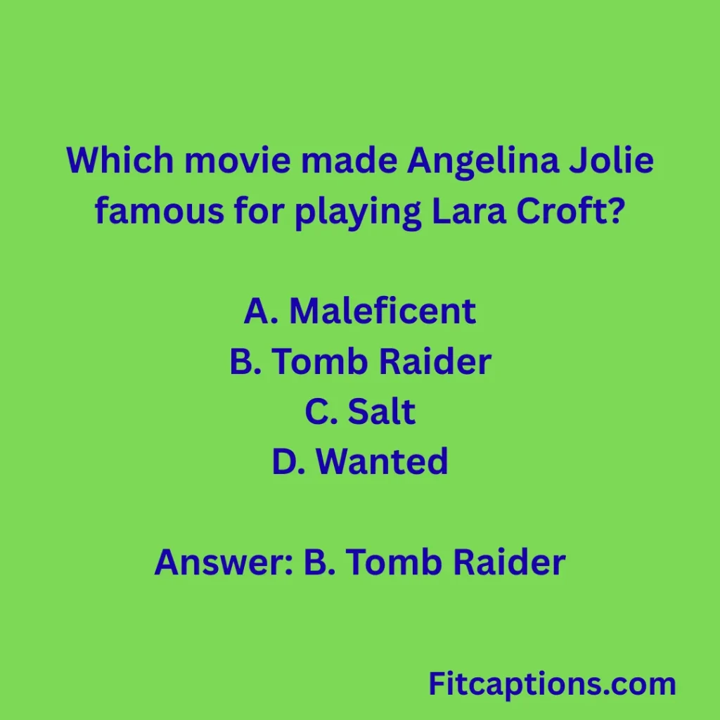 Angelina Jolie Quiz Questions and Answers