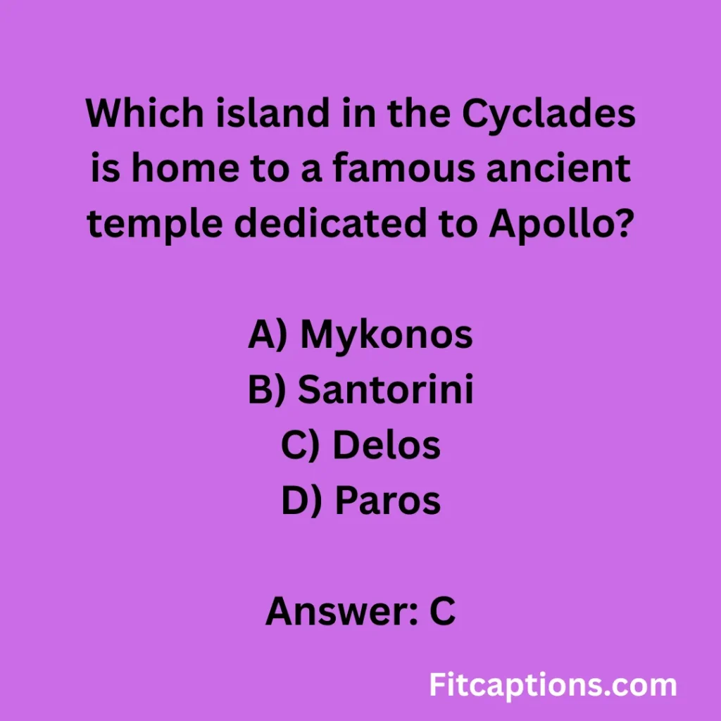 "Cyclades Trivia Questions and Answers"