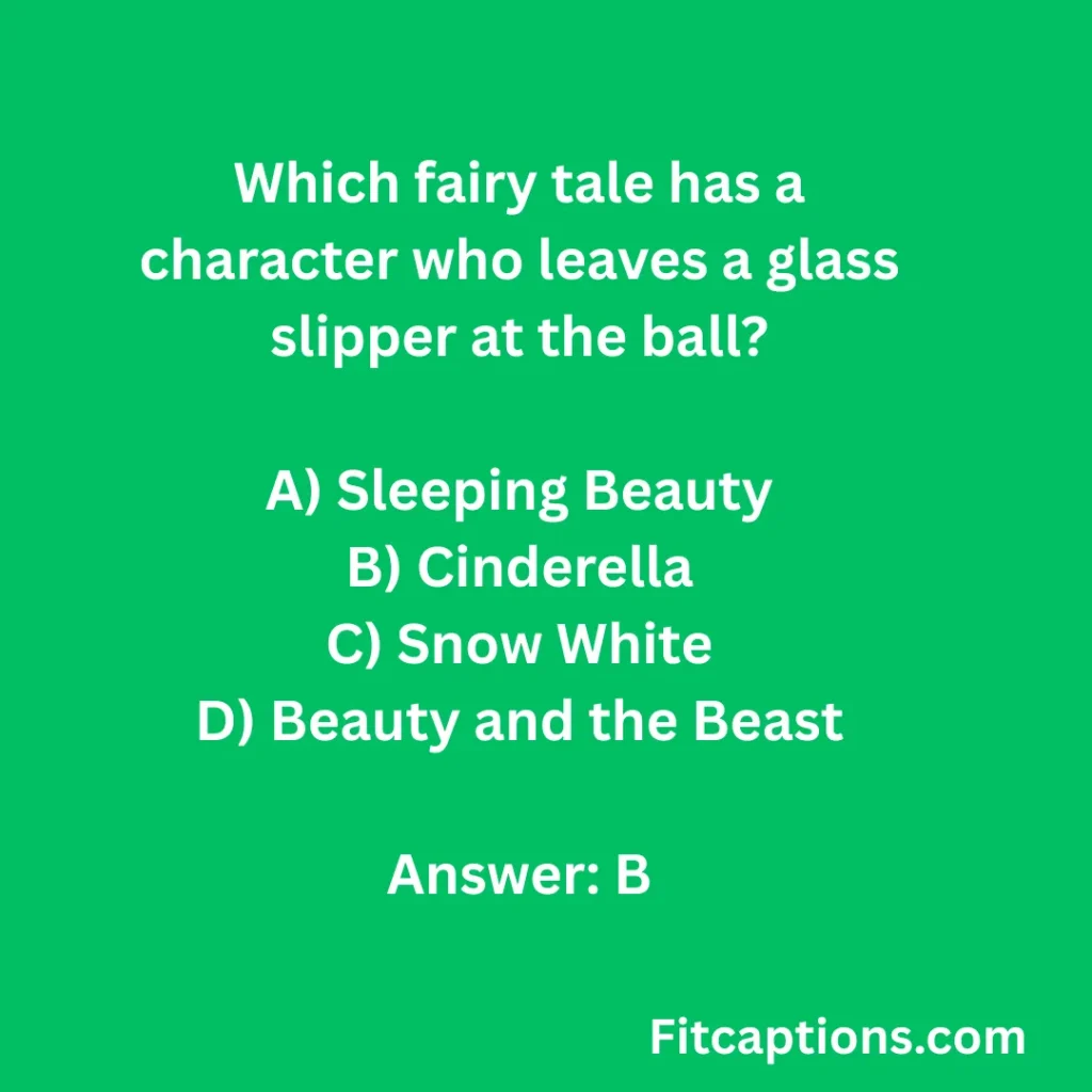 "Magical Fairy Tale Quiz Questions And Answers"
