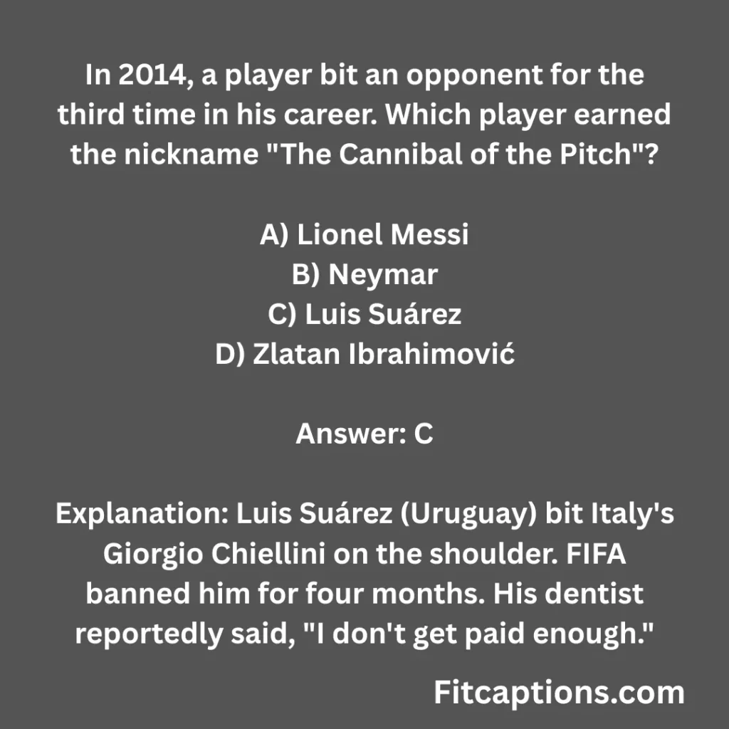 ""FIFA World Cup History Trivia Questions And Answers""