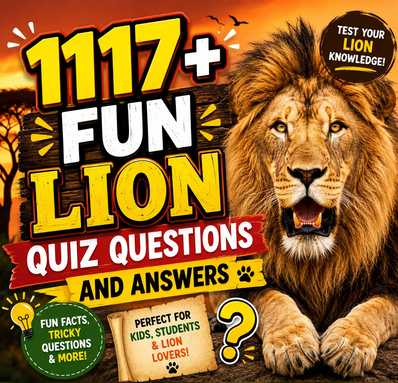 "Fun Lion Quiz Questions And Answers"