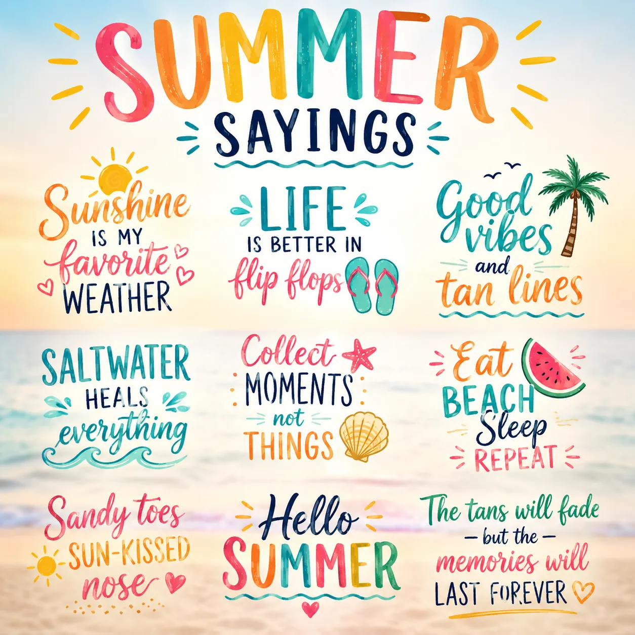 "Funny Summer Sayings"