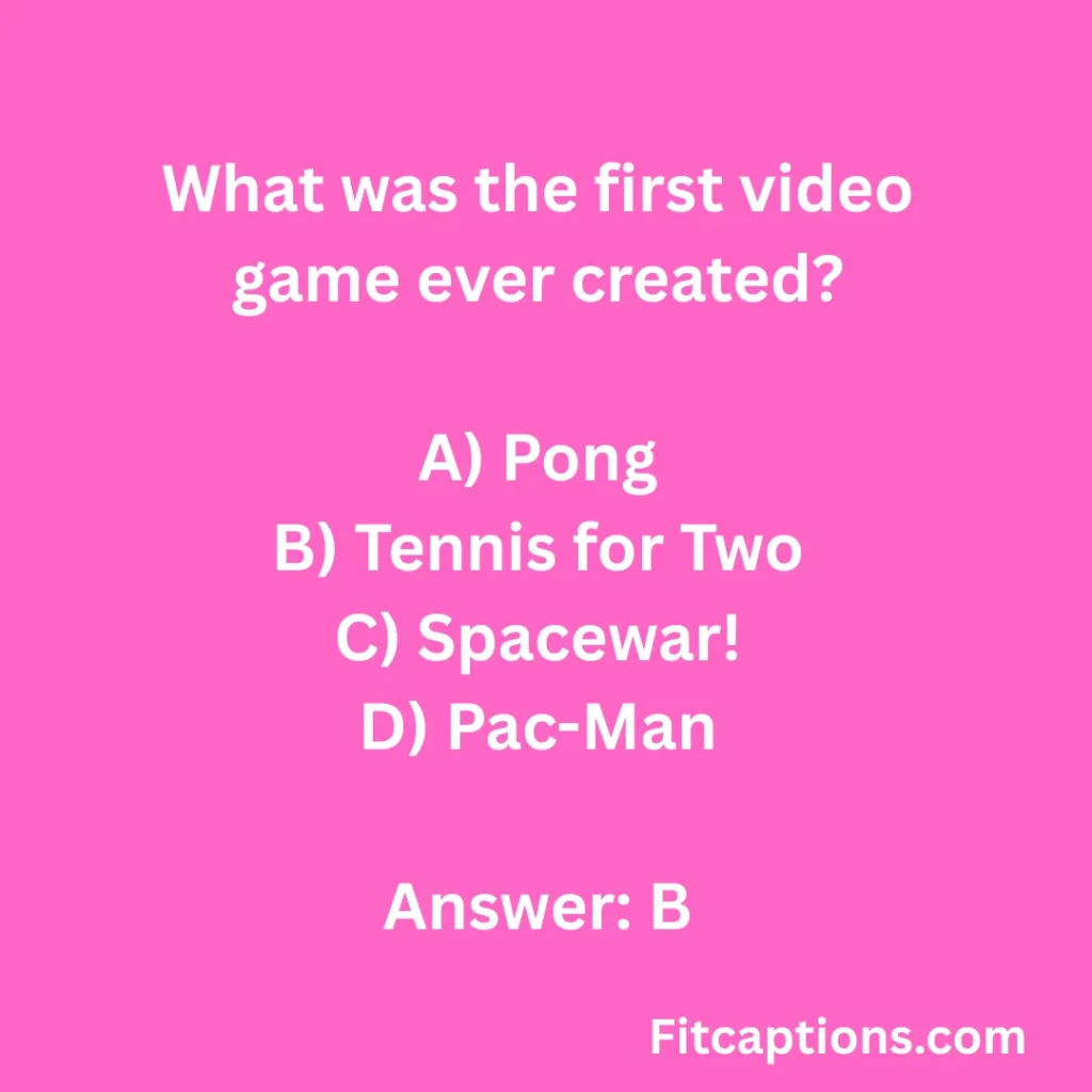 Gaming Fun Facts Quiz Questions And Answers 2