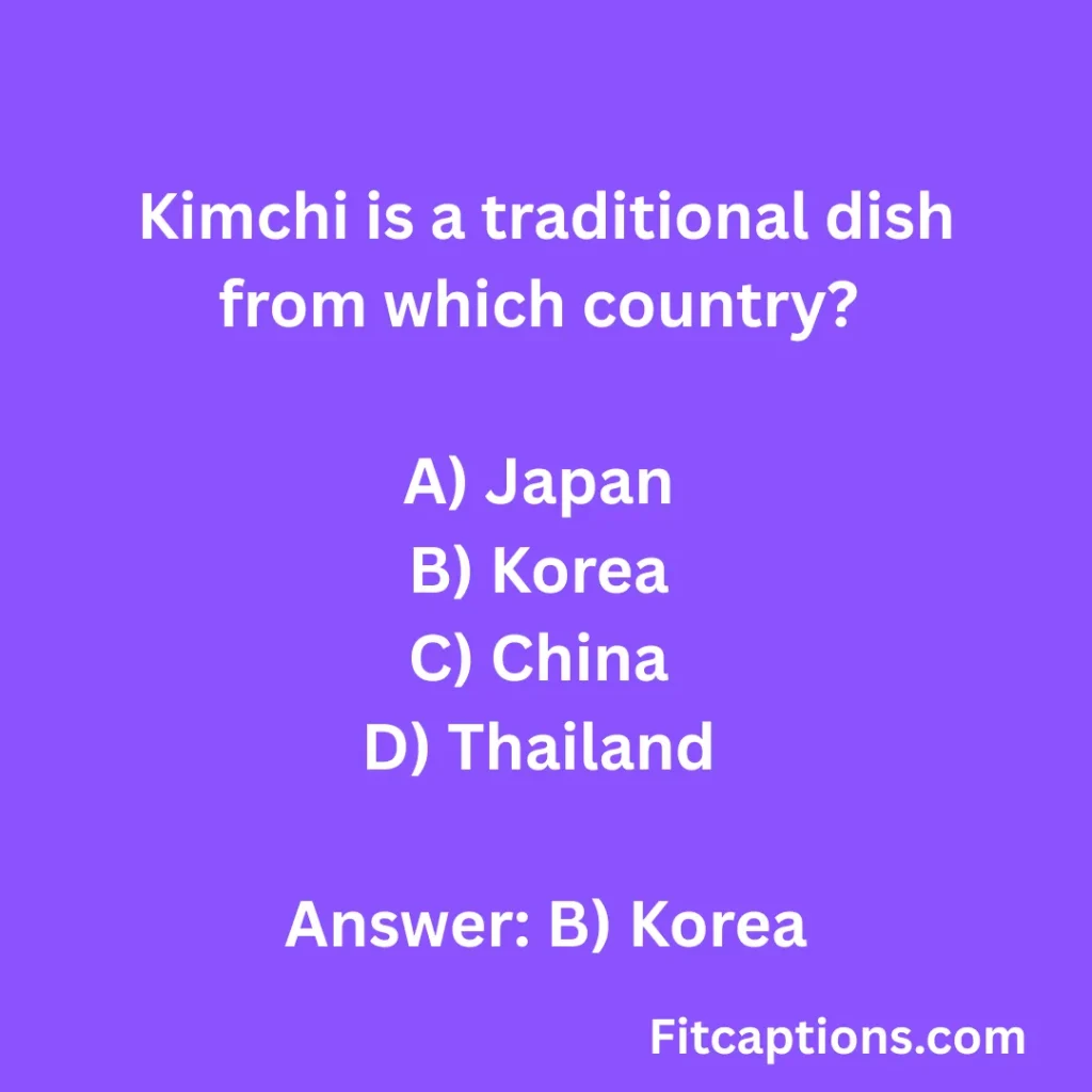 "Fun Kimchi Quiz Questions and Answers"