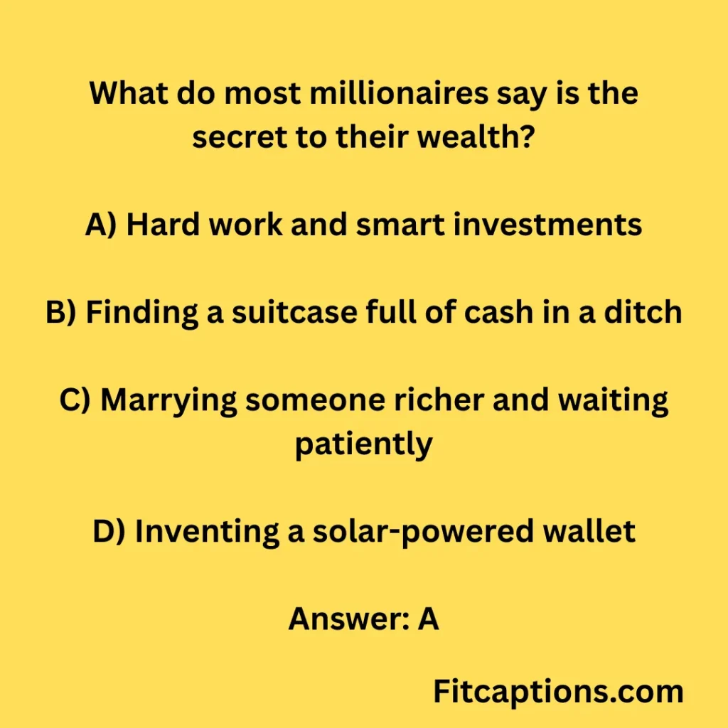 ""Millionaire Trivia Questions And Answers""