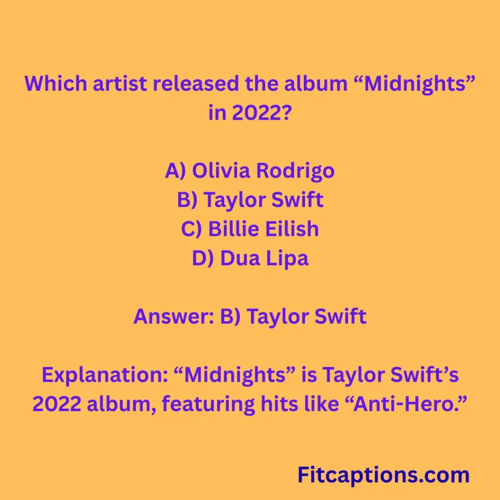 "Music Quiz Questions with Answers 2026"