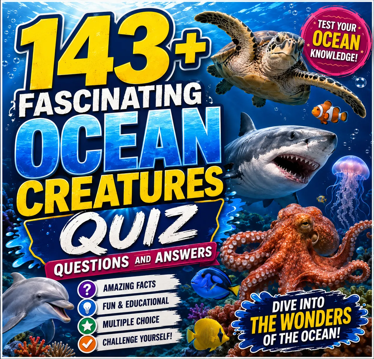 "Ocean Creatures Quiz Questions and Answers"
